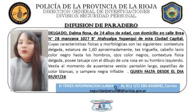 Buscan a una joven de 24 años desaparecida en la Capital riojana