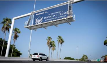 Bautizan como Donald Trump al aeropuerto de Palm Beach, en un hecho inédito para un presidente en ejercicio en EE.UU.