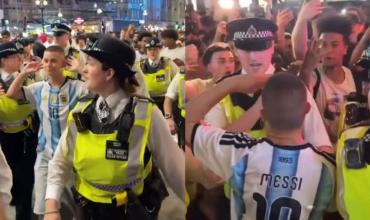 Tensión tras la semifinal: la policía británica rescató a un hincha argentino rodeado por fanáticos ingleses