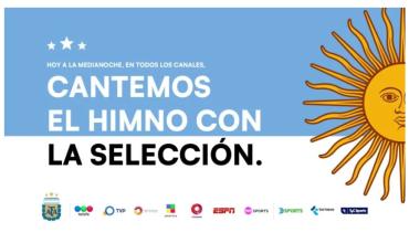 “Cantemos el Himno con la Selección”: una acción televisiva para acompañar a la Selección Argentina en el día de la final de la Copa del Mundo
