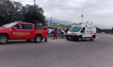 Un motociclista sufrió lesiones tras derrapar sobre la Ruta 38