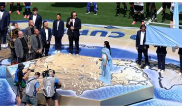 María Becerra cantó el himno de Argentina en final del Mundial 2026 frente a España