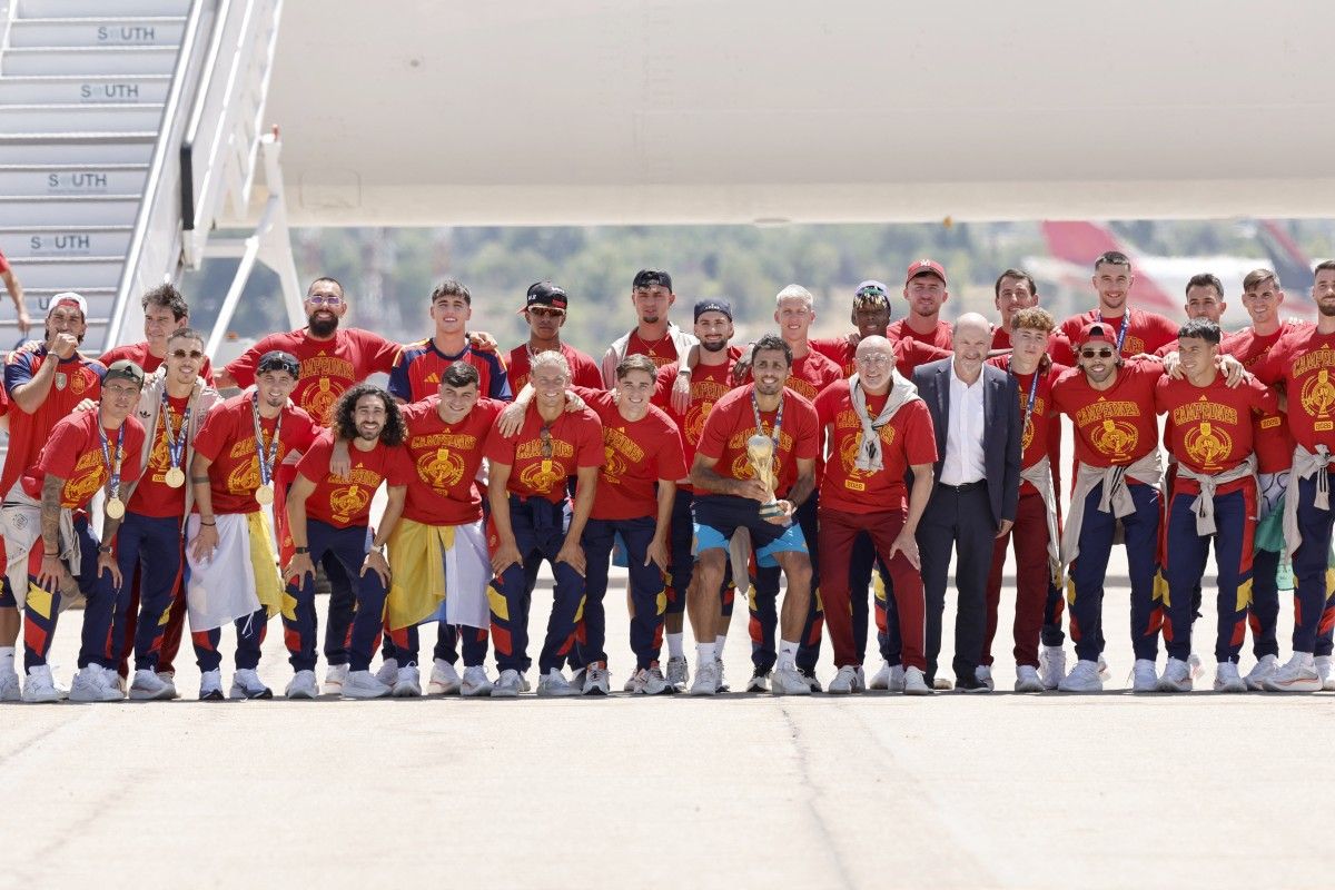 La Selección de España ya llegó a Madrid y prepara una celebración multitudinaria en Cibeles