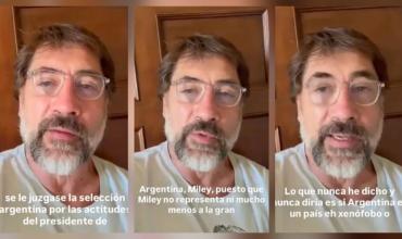 Javier Bardem desmintió críticas a los argentinos y apuntó a Milei: "No representa a la mayoría"