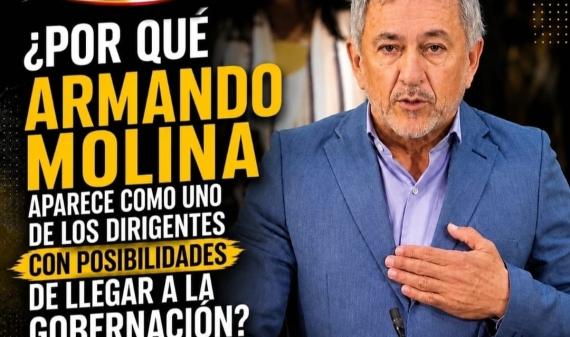 ¿Por qué Armando Molina aparece como uno de los dirigentes con posibilidades de llegar a la Gobernación?