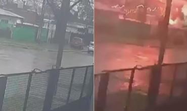 Un rayo cayó en Ezeiza, destrozó el parabrisas de un auto y dejó sin luz a los vecinos