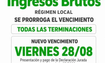 Ingresos Brutos: la Provincia extendió hasta este viernes el vencimiento del Régimen Local