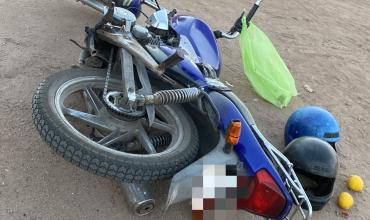 Una motociclista sufrió una caída y fue asistida en el lugar