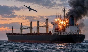 Ucrania denunció que un dron ruso atacó un buque civil en el Mar Negro: murió el capitán