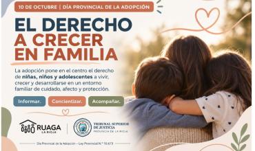 Día Provincial de la Adopción: el Tribunal Superior resaltó el derecho de los chicos a crecer en familia
