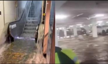 Alerta en Chile: se inundó el mall de Las Condes y el metro en Providencia