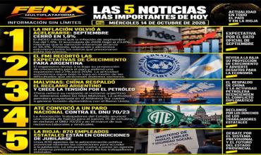 LAS 5 NOTICIAS MÁS IMPORTANTES DE HOY...