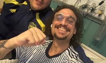 La celebración de Daniel Osvaldo desde el hospital por el pase de Boca Juniors a la final de la Copa Sudamericana