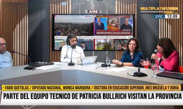 "Hablemos de Educación".  Equipo técnico de educación de Patricia Bullrich visitó  los estudios de Multiplataforma Fénix