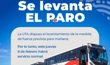 Se levantó el paro convocado por UTA y Rioja Bus circulará con normalidad este jueves