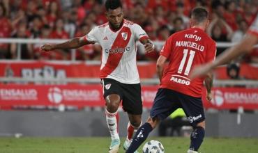River empató con un Independiente que tuvo uno jugador menos por la Liga Profesional