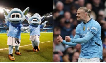 Escándalo: Erling Haaland fue acusado de causar una conmoción cerebral a la mascota del Manchester City