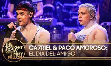 Así fue la presentación de Catriel y Paco Amoroso en "The Tonight Show", el programa de Jimmy Fallon