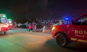 Cuatro personas resultaron heridas tras una colisión entre motos en Ruta 38