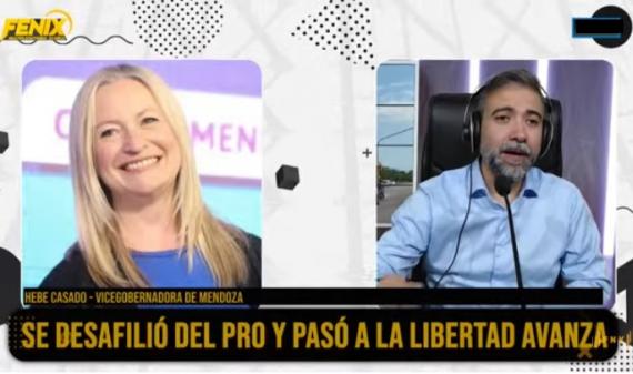 Hebe Casado, vicegobernadora de Mendoza, en Fénix: “Me desafilié del PRO y pasé a La Libertad Avanza”