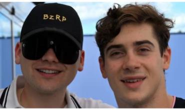 Bizarrap viajó a alentar a Franco Colapinto y le mostró su apoyo con un mensaje: “Bancando en todos lados”