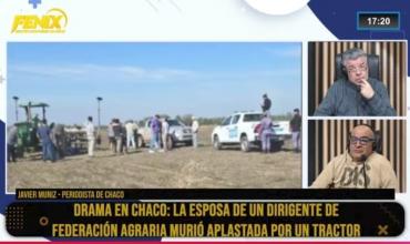 Tragedia en Chaco: la esposa de un dirigente de Federación Agraria murió aplastada por un tractor