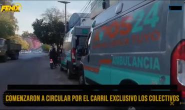 Quejas por el carril exclusivo en Av. Perón y Rivadavia: “Esta gente piensa con los pies”