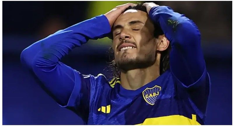  Alerta en Boca: Edinson Cavani sufrió una distensión y es duda para el partido con Central Córdoba