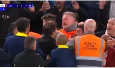 La UEFA abrió un expediente contra Simeone tras su cruce con un hincha del Liverpool: cuántas fechas le darían