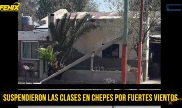 Chepes: suspendieron las clases por fuertes vientos