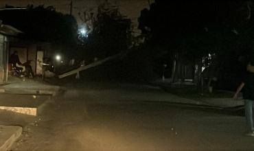  La caída de un árbol y un poste de alumbrado provocó descargas eléctricas en una vivienda del barrio Sembrador