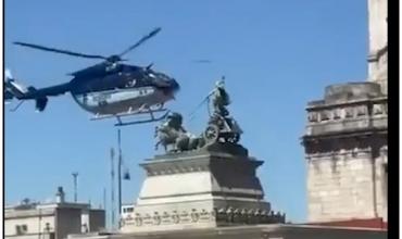 Un helicóptero en el techo del Congreso: qué hay detrás de la escena que sorprendió en pleno mediodía