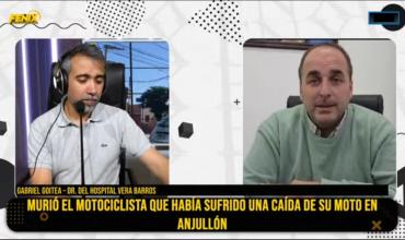 Falleció un joven motociclista internado en el Hospital Vera Barros tras un grave accidente en Anjullón